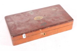 Late 19th century Gardner of Edinburgh enema pump, in fitted box.