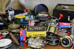 Fishing reels to include Ryobi Gilfin fly reel, Zebco 4040 skirted spool spinning reel, and others.