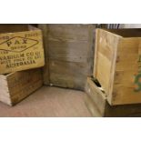 Vintage wooden crates to include Pax Brands, Archie, etc.