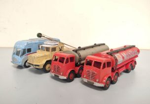 Dinky Toys. Die-cast vehicles to include A.B.C TV Mobile Control Room 987, a French Camion Petrolier