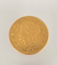 USA. 1901 $20 gold coin San Francisco mint. Mintage 1,596,000