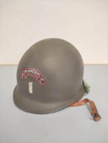 Belgian M51 M1 helmet complete with liner dated 1953.