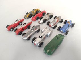 Dinky Toys. Collection of 1930s/50s diecast racing cars comprising of three Speed of the Wind no