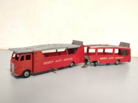 Dinky Toys. Die-cast Auto Service Car Carrier no 984 and trailer no 985. (2)