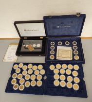 Morgan Mint 24ct gold plated Statehood Quarters Dollar set with certificates and a limited edition