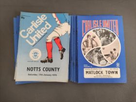 1976-1977 Carlisle United football programmes to include seventeen examples from 1976, and