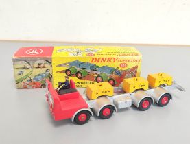 Dinky Toys. Boxed Leyland 8-wheeled Chassis No 936. Comprising, silver chassis, red front with red