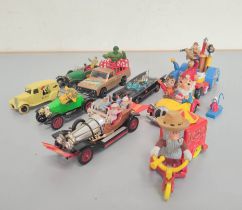 collection of mostly Corgi diecast toys to include Corgi Batmobile 267, Corgi Comics Popeye Paddle-