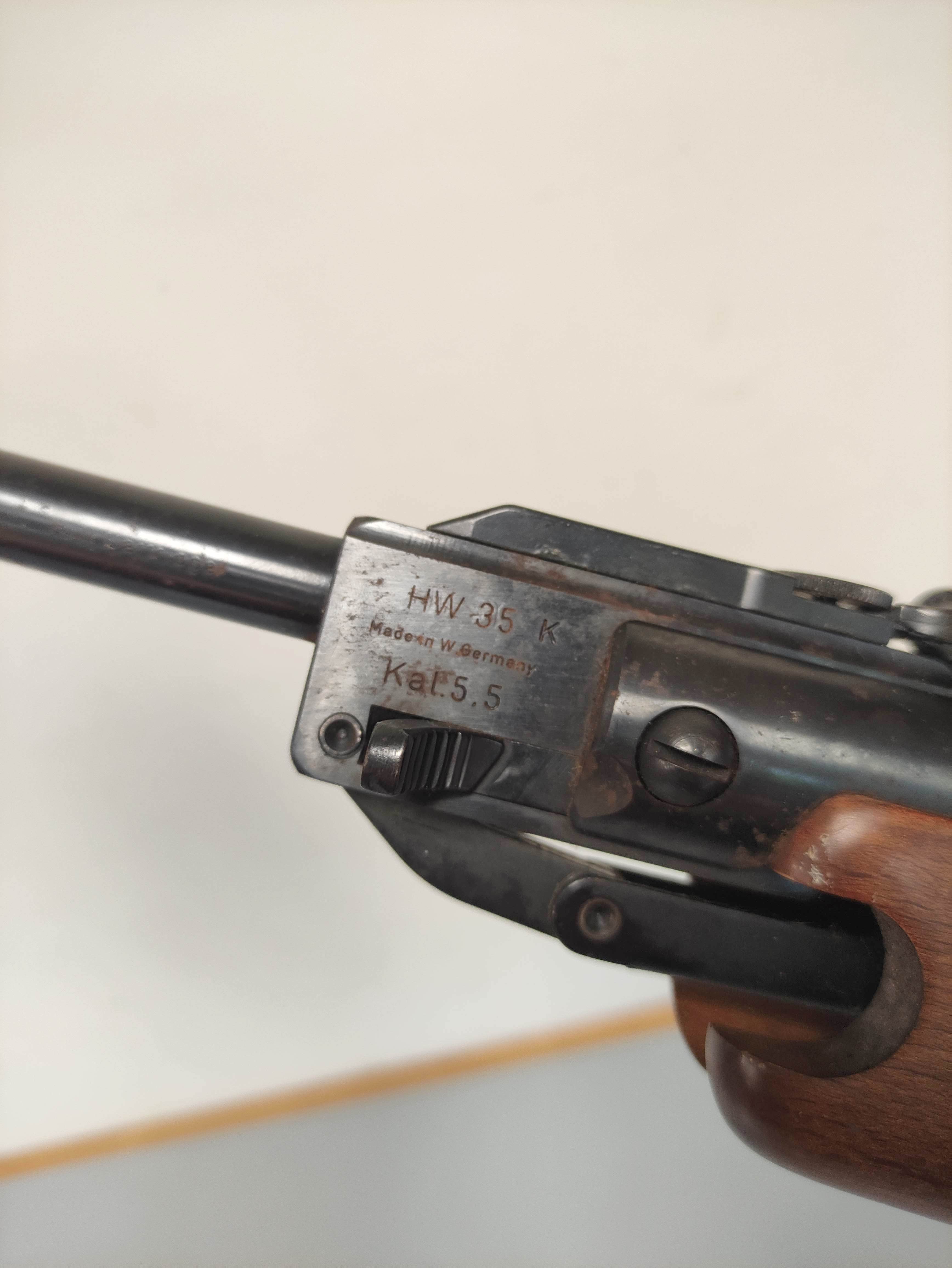 WEIHRAUCH HW35K Kal 5.5 .22 break barrel air rifle serial no 1431511 with ring sight. - Image 3 of 6