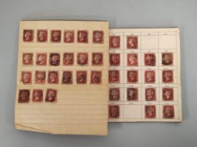 Great Britain. Well filled miniature stamp album comprising of a large collection of penny reds,