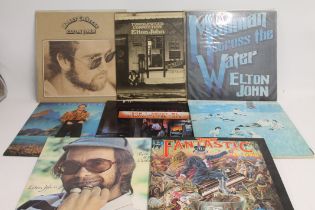 Collection of Elton John records to include Tumbleweed Connection on DLM records also Madman