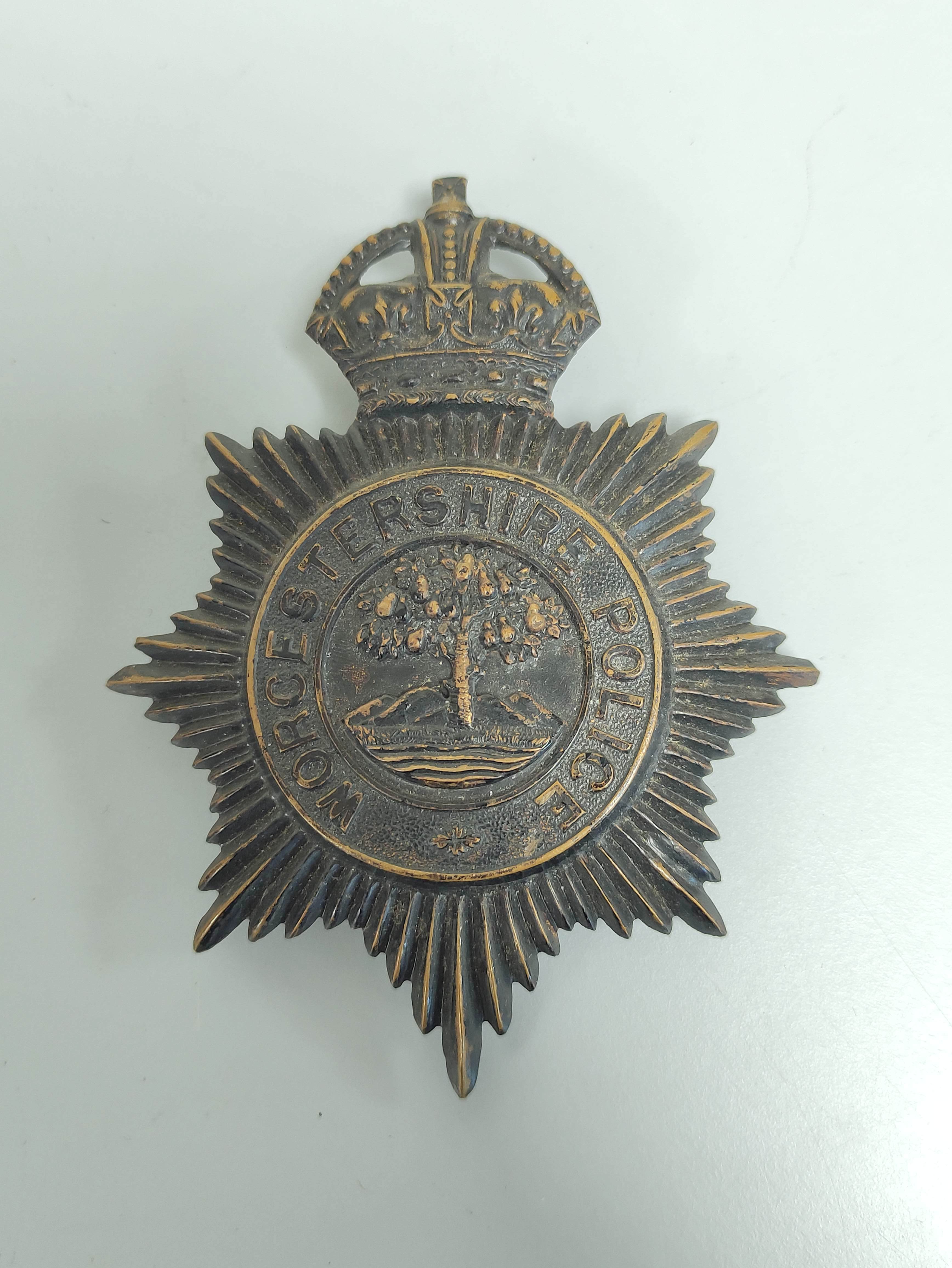 British Police. Metropolitan Police George VI helmet plate with three lug fittings and a 1940s - Image 5 of 6