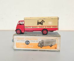 Dinky Toys. Guy Van 'Spratts'  No 514 red cab and lower body and cream upper van body with company