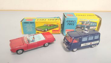 Corgi Toys. Two boxed model vehicles to include Chrysler Imperial No 246 and Commer Police Van No