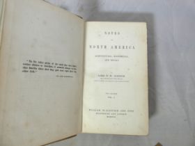 JOHNSTON JAMES F. W.  Notes on North America, Agricultural, Economical & Social. 2 vols. Half titles