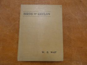 WAIT W. E.  Manual of the Birds of Ceylon. Fldg. map & 20 plates. Quarto. Orig. cream cloth, nice