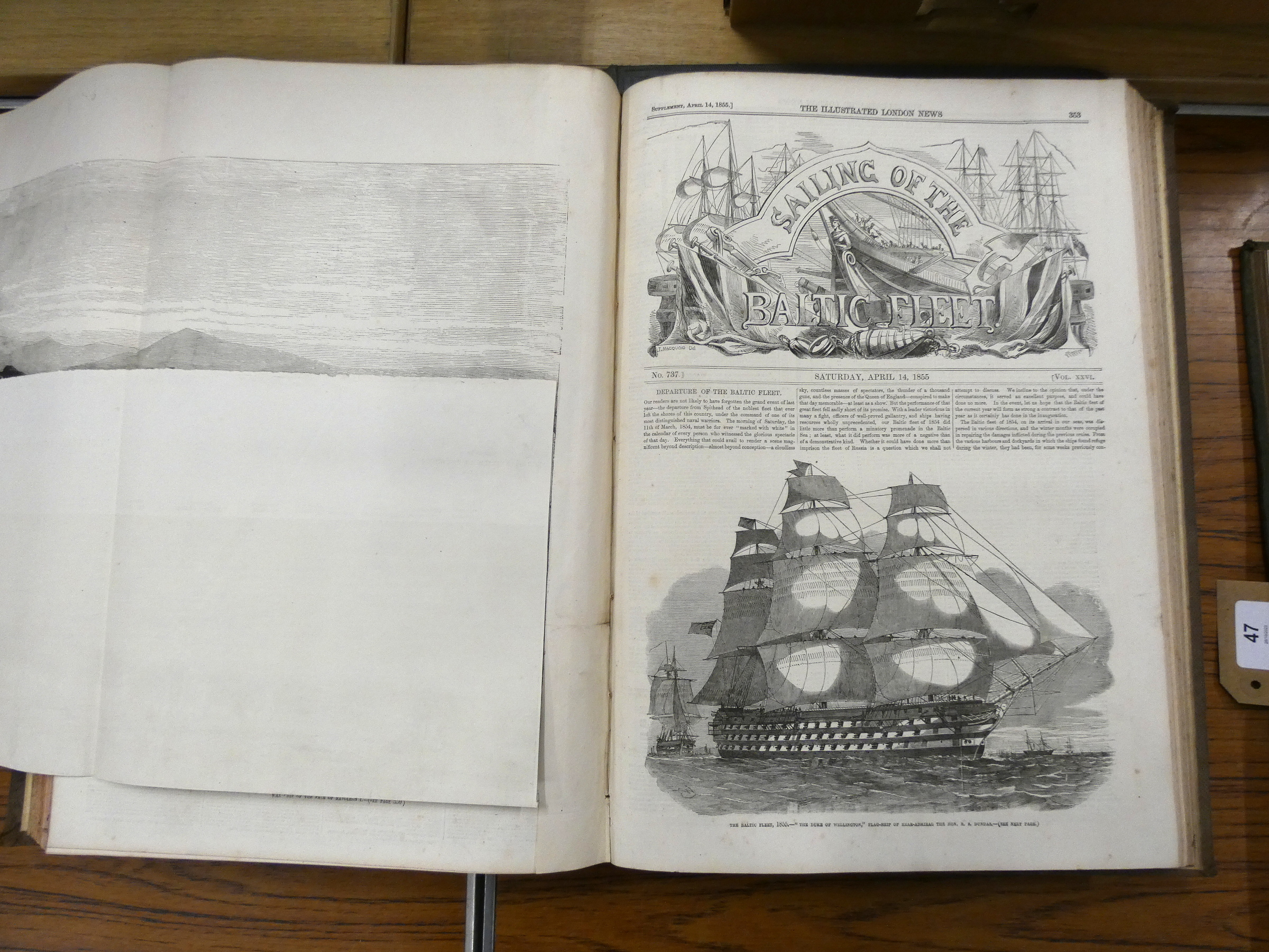 THE ILLUSTRATED LONDON NEWS.  4 bound vols. nos. 15, 17, 21 & 26. Very many plates, illus. & - Image 3 of 6