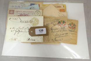 Documents & Ephemera & Stamps - Postal History.  Italy, 1843. WWI collectors range of postal history