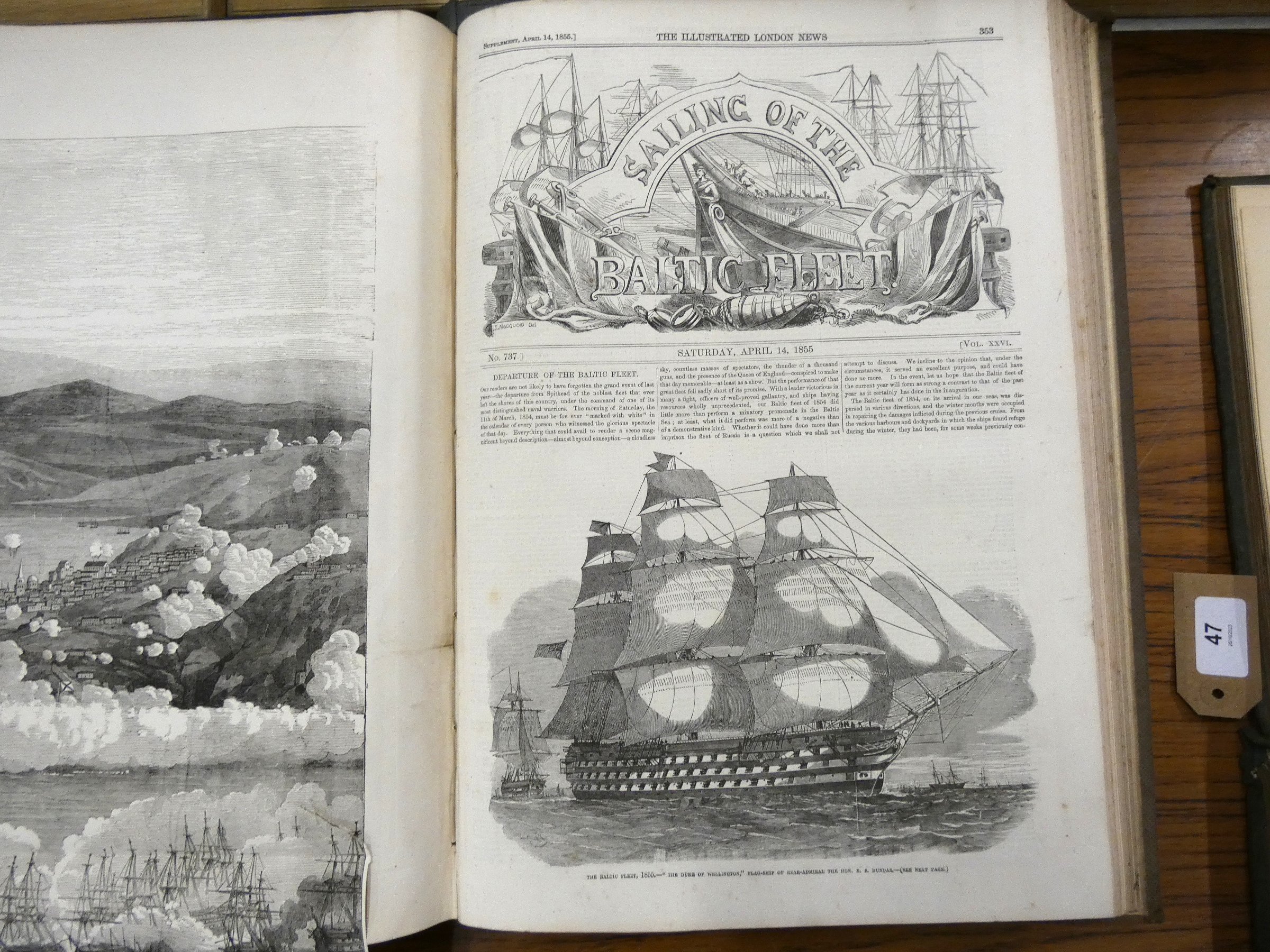 THE ILLUSTRATED LONDON NEWS.  4 bound vols. nos. 15, 17, 21 & 26. Very many plates, illus. & - Image 5 of 6