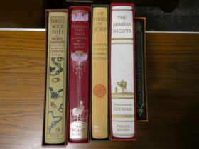 Folio Society.  Aesop's Fables, Perraults Fairy Tales & 3 others, each in slip cases, 2 illus. by