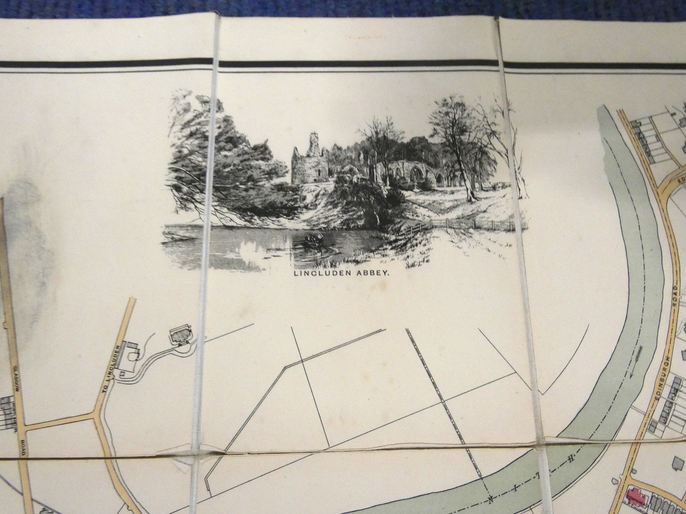 HALLIDAY JAMES, Surveyor.  Fldg. eng. col. plan of Dumfries & Maxwelltown, dissected & mounted on - Bild 7 aus 8