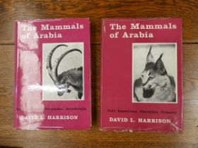 HARRISON DAVID L.  The Mammals of Arabia. Vols. 1 & 2. Illus. Quarto. Orig. maroon cloth in