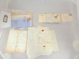 Documents & Ephemera - Postal History.  1781-1940. Pre-stamp, 1d reds imperforated & later issues on