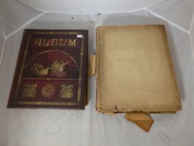 Victorian Scraps & Greetings Cards.  Two well worn old quarto albums containing an attractive