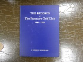 HENDERSON J. LINDSAY.  The Records of the Panmure Golf Club, Barry, Forfarshire. Photograph frontis.
