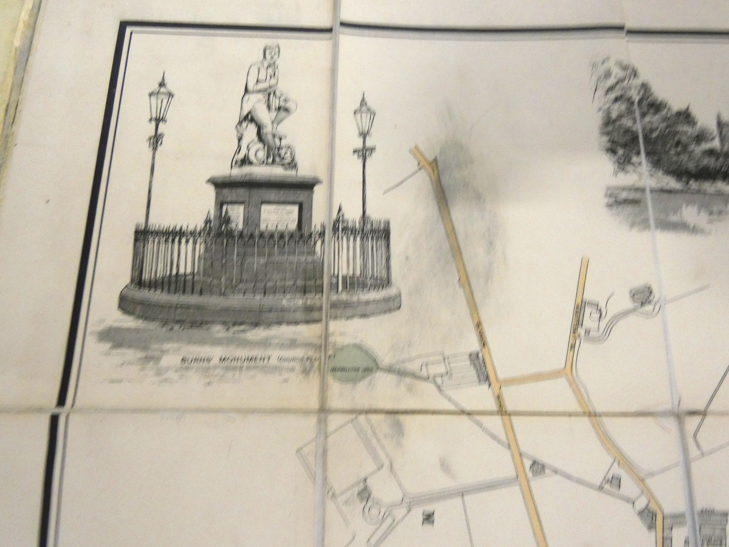 HALLIDAY JAMES, Surveyor.  Fldg. eng. col. plan of Dumfries & Maxwelltown, dissected & mounted on - Bild 8 aus 8