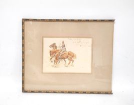Philip Dadd (British 1880-1916) watercolour of a mounted policeman. Signed and with artists
