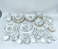 Aynsley Pembroke design part tea/ coffee/ dinner service to include tea pot, eight dinner plates,