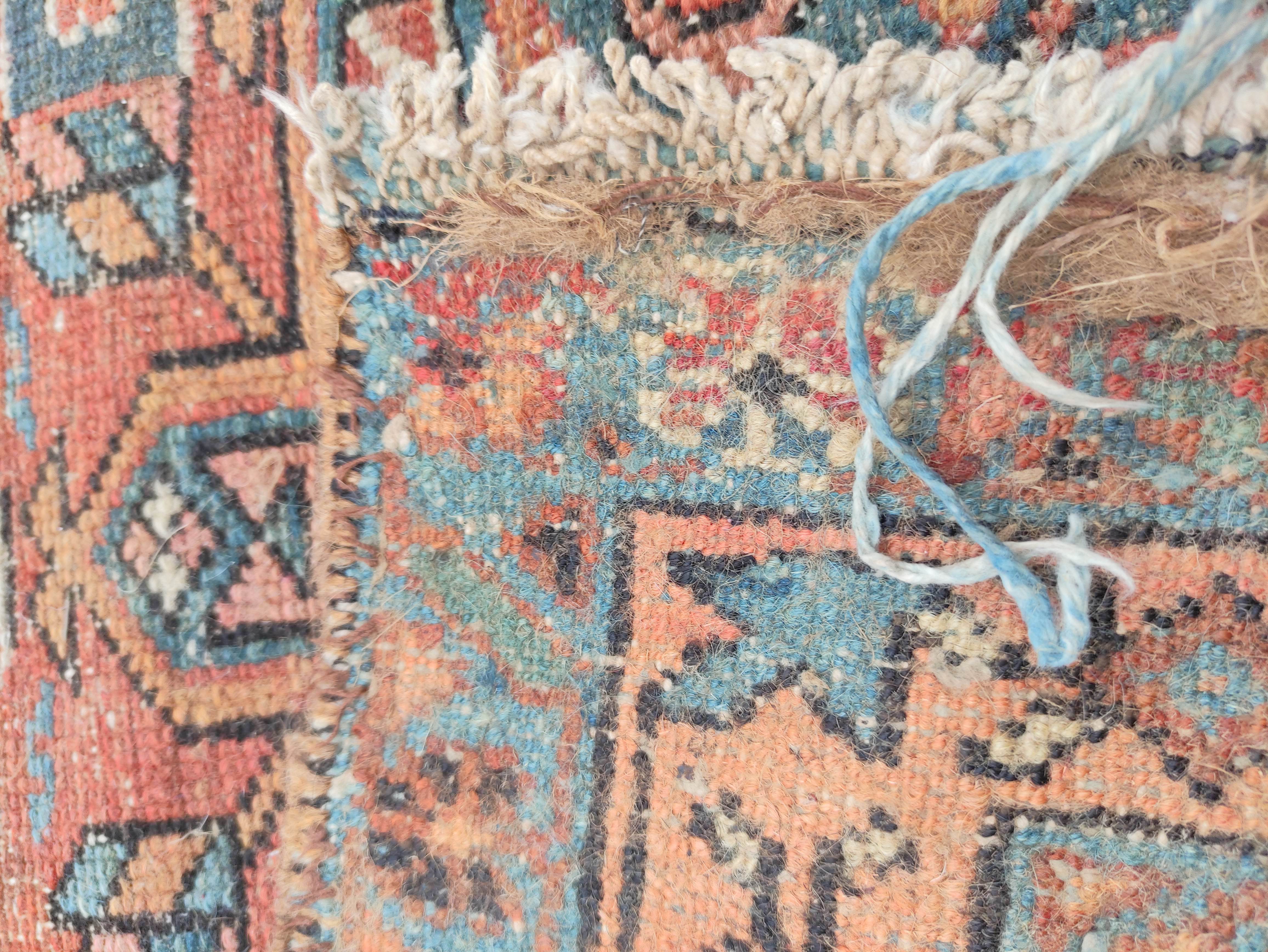 Antique Kurdistan / Turkish hand knotted runner with assorted geometric medallions to the centre - Image 3 of 4