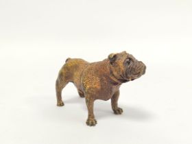 Cold painted bronze figure by Bergmann, impressed B mark to button to underside, 8cm high.