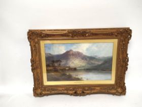 Alfred de Breanski Snr. Loch Oich, N.B. Oil on canvas. Signed. Inscribed to reverse. 28 cms x 49