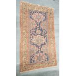 Antique Kurdistan / Turkish hand knotted rug with geometric medallions to the centre with further