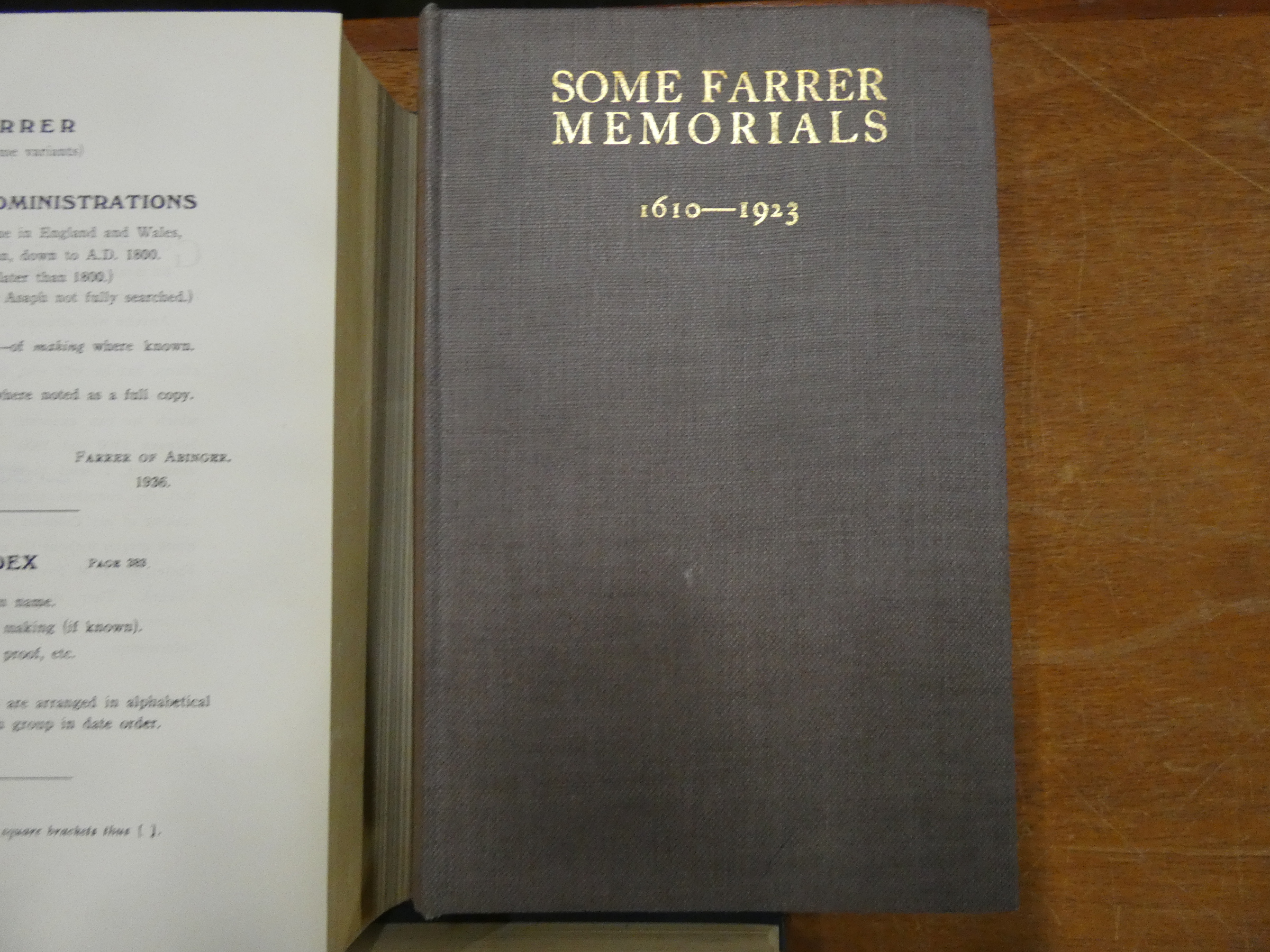 Farrer Family. Farrer Wills. Lord Farrer's copy with blank interleaves. Blue cloth. - Image 3 of 3