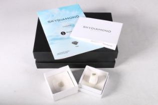 1.05 carat diamond, laboratory grown by Skydiamond, round brilliant, colour H, clarity WS 1, with