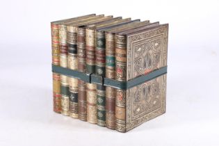 Huntley and Palmers Biscuits tin in the form eight bound books including History of England,