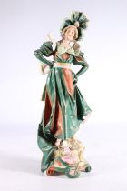 Royal Dux porcelain figure of a dancing lady, applied pink triangle mark to the base, impressed