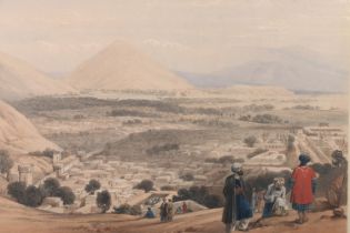 AFTER JAMES ATKINSON (British 1780-1852) Balahissar Kabull Afghanistan Coloured lithograph, 25cm x