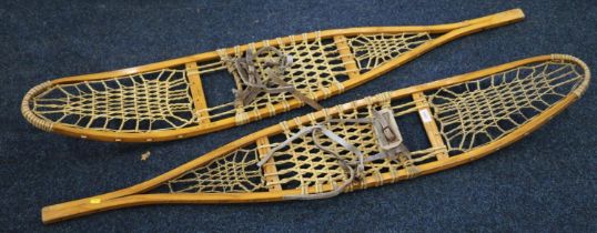 Pair of American made snowshoes by Tubbs of Wallingford, Vermont, 146cm long.