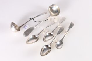 Scottish Provincial silver toddy ladle of fiddle pattern by George Jamieson, Aberdeen 1853, assay