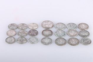UNITED KINGDOM pre 1920 silver coinage from circulation to include half crowns 1892, 1893, 1894,