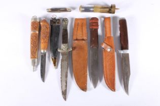 Mexican fighting or hunting knife by Corsan Denton Burdekin & Co, blade length 14cm, knife length