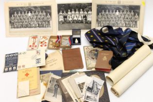 British Red Cross Society medals and ephemera of Elsie E Hardie of Galashiels to include two