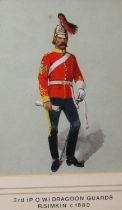 RICHARD SIMKIN (1850-1926) 3rd Prince of Wales’s Dragoon Guards c.1880, watercolour, unsigned,