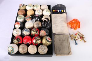 Collection of vintage golf balls including Slazenger Top T Pennant, Dunlop Warwick, Dunlop 65,