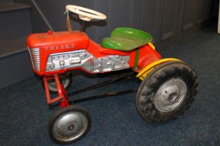 Child's ride on peddle tractor by Triang, 71cm long.