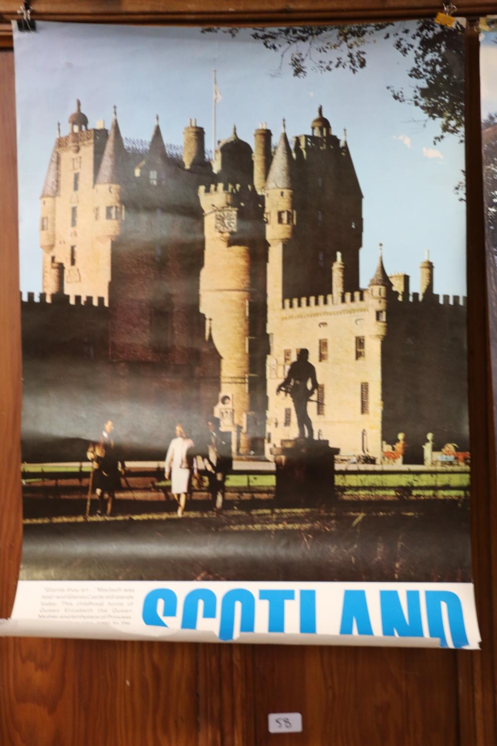 Vintage travel poster 'Scotland Glamis', published by British Travel Association, printed by